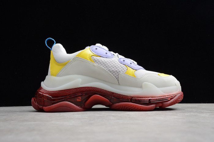 bl triple s trainers clear sole white yellof 541624 w09oh 1000