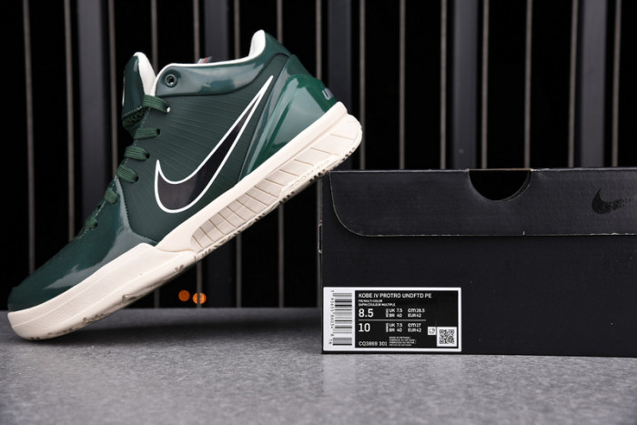 nike kobe 4 protro undefeated milwaukee bucks - cq3869-301
