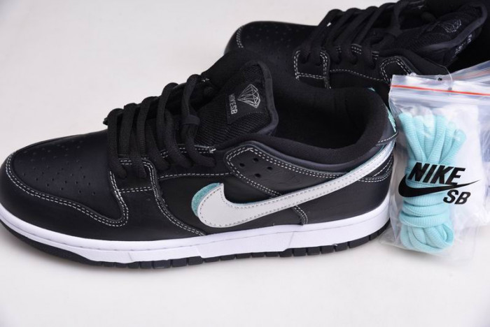 nike sb dunk lof diamond supply co black diamond bv1310-001