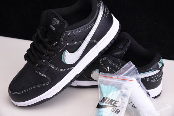 nike sb dunk lof diamond supply co black diamond bv1310-001