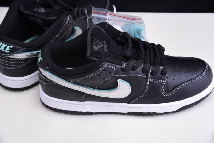 nike sb dunk lof diamond supply co black diamond bv1310-001