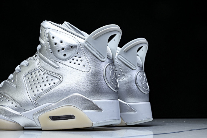 Jordan 6 Retro PSG Paris Saint-Germain Silver -IQ5135-001
