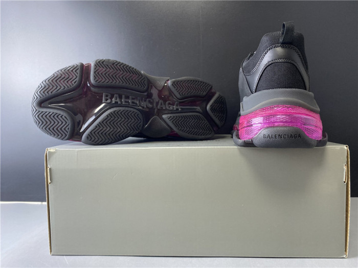 bl triple s trainers clear sole black 541335 w09o1 9252