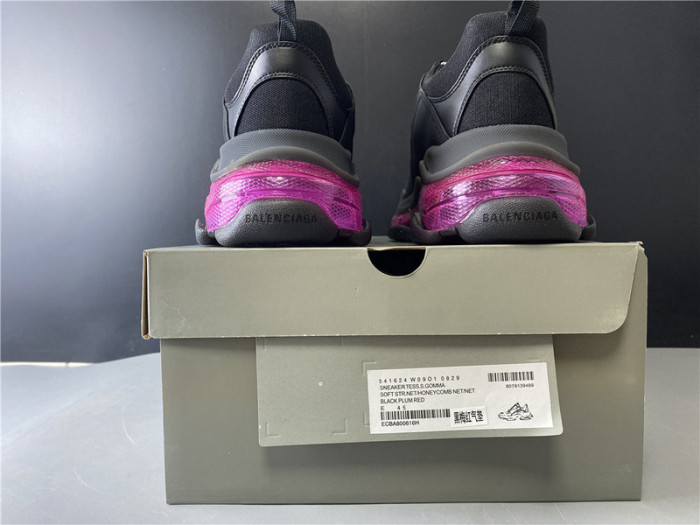 bl triple s trainers clear sole black 541335 w09o1 9252