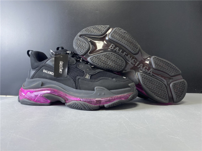 bl triple s trainers clear sole black 541335 w09o1 9252