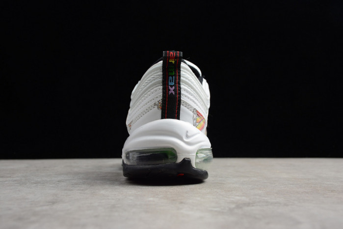 nike womens air max 97 white-orange flower 921733-101