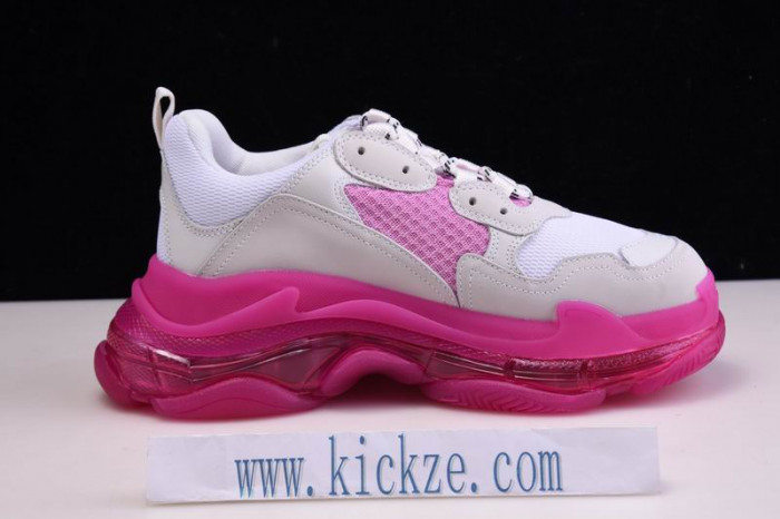 bl triple s trainers clear sole white pink 541624 w09oh 1012