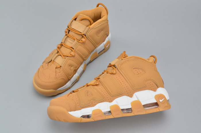 nike air more uptempo prm “wheat” brown mens aa4060-200