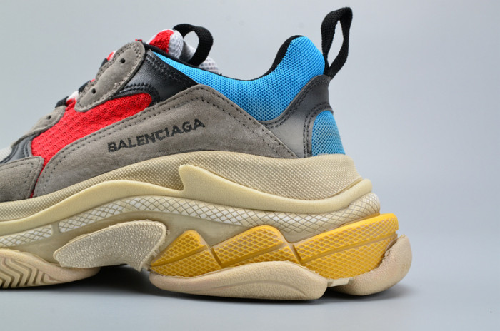 bl triple s trainer red/ blue/ yellof 490673-w06e3-4365