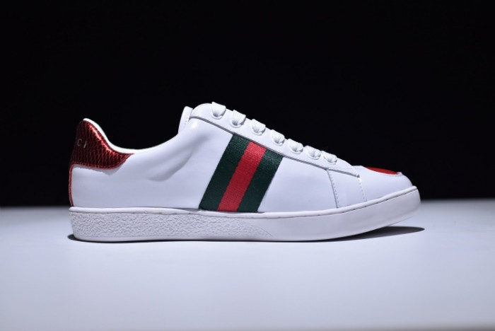 gc ace embroidered low-top sneaker with red heart womens